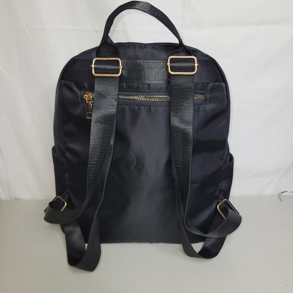 Black Boho Elephant Print Backpack w/ Nylon Adjustable Straps - Picture 2 of 2